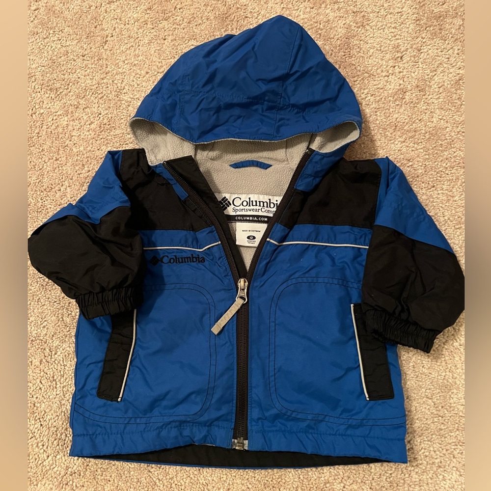 Columbia Blue and Black Winter Coat - 12m